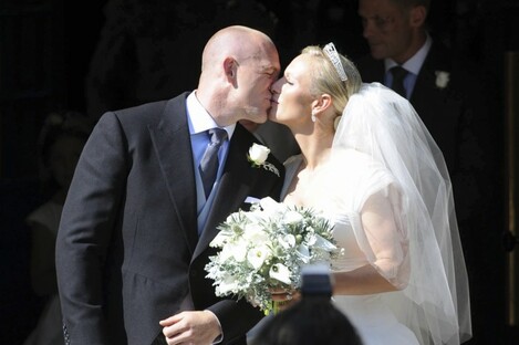 Zara Phillips and Mike Tindall on their wedding day in 2011