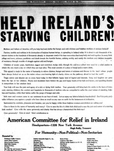 American campaign to help 'starving, cold, barefooted children' of Ireland