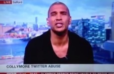 Collymore blasts BBC news presenter for suggesting he has been 'on the wrong side of the law'