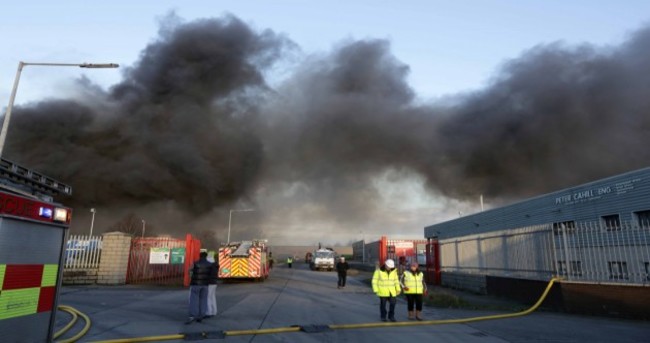 Ballymount industrial estate fire could burn for rest of weekend