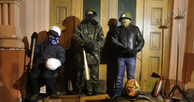 Ukraine teeters towards state of emergency as protesters occupy Ministry