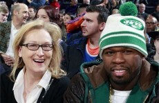 Meryl Streep and 50 Cent sat next to each other at a basketball game