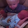 Two-year-old meets his baby brother for the first time