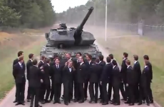 This brake test with a huge tank demands absolute balls of steel