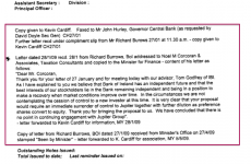 Noonan doesn't know how many people had access to missing bank guarantee letters
