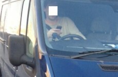Pic: Just one of the people caught by gardaí during mobile phone crackdown