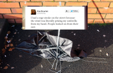 The 7 stages of giving up on your umbrella today