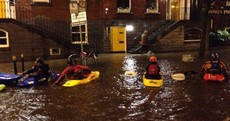 VIDEO: Yes, these people are kayaking down a flooded Cork street
