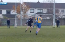 Stephen Cluxton tries to school his students in a GAA 'Crossbar Challenge'