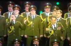 Awkward Russian police choir sings Get Lucky at Sochi opening ceremony