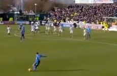 Former Liverpool defender Stephen Warnock scores a freaky 40-yard free