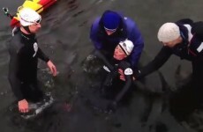 Distressed Davina McCall dragged out of water after freezing Sport Relief swim