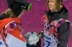 A snowboarder crashed so hard her helmet broke on Sochi's 'sketchy' slopestyle course