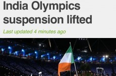 BBC News mixes up the Irish and Indian Olympic teams