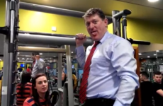 Shane Curran accepts Ming Flanagan's challenge, does pull-ups in his shirt and tie