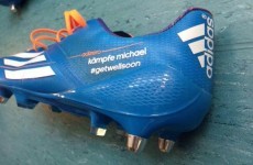 Snapshot: Lukas Podolski's boots have a message for Michael Schumacher