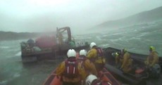 VIDEO: Four stranded fish farmers rescued in "extreme" conditions at sea