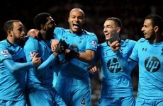 Adebayor double leads Spurs to victory over Magpies