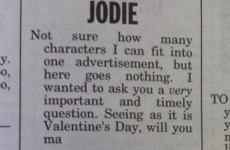 This Valentine's classified ad is quite possibly the best ever