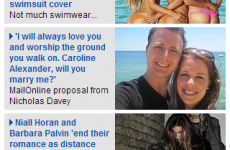 There is a wedding proposal in the Daily Mail's 'Sidebar of Shame' today