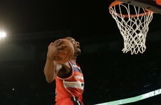John Wall wins NBA Dunk Contest with mascot slam
