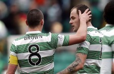 Hat-trick for Anthony Stokes as Celtic equal 43-year clean sheet record