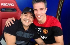 Sign him up, Moyesie! Maradona shows up at Man United's Dubai training camp