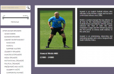 'Comedians' website advertises Howard Webb for motivational speaking