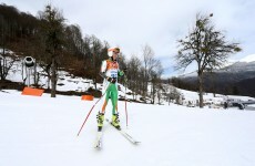 Conor Lyne crashes out of Giant Slalom competition
