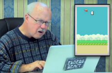 Older people play Flappy Bird on camera and react hilariously