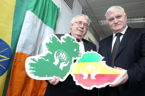 Minister for Trade and Development, Joe Costello and Kieron Brennan from the ILCU. 