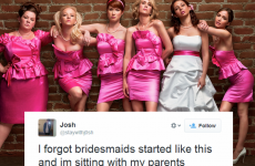 These people foolishly watched Bridesmaids with their parents last night