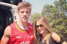 Tommy Walsh looks pleased to meet Modern Family's Sofia Vergara at training