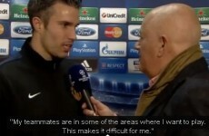 VIDEO: Frustrated Robin van Persie says team-mates playing in spaces he wants to be