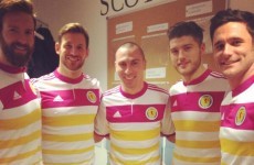 This is the new 'pack of sweets' away jersey Scotland will wear in Dublin