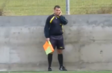 VIDEO: Hero linesman takes mid-match phonecall