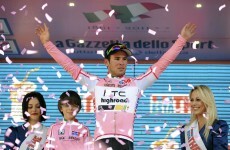 In the saddle: Cavendish pretty in pink after Giro's second day