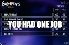 A 'graphic error' caused comical confusion about the Eurosong results last night