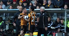 Alan Pardew sent off after appearing to headbutt David Meyler