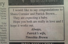 Woman takes out newspaper ad to give husband a whopping burn