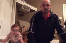 Dad and baby daughter create the cutest 'workout video' around