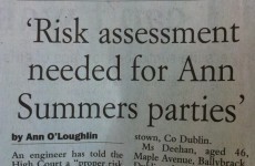 The Irish Examiner has the most 'careful now' headline of the day
