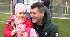 Roy Keane and Irish football stars welcome four-year-old cancer patient Merryn Lacy to squad training