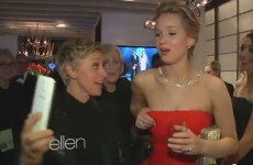 Ellen's behind the scenes Oscars video with Cumberbatch and J-Law's boobs