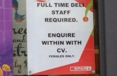 Owner apologises after Spar posts 'female only' job ad