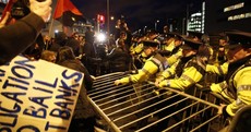 Pics: Gardaí injured in clashes with protesters at European People’s Party congress