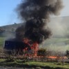 Security van bursts into flames in Wicklow