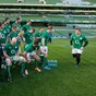 Snapshot: Brian O'Driscoll 'milks' the applause after leaving team waiting on squad photo