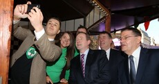 Enda Kenny enjoys a couple of selfies and some Irish Coffee in Manchester