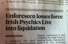 This headline about the end of Irish Psychics Live is perfect